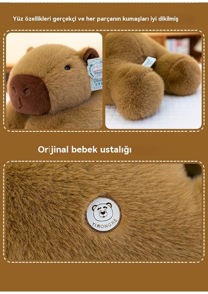60CM Yumuşak Sevimli Kapibara Deri Peluş Oyuncak (Yurt Dışından)
