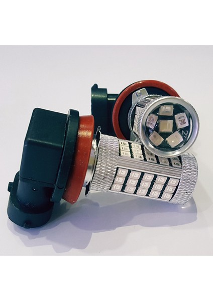 H9 Sis Farı Için Özel LED Ampul 66 Ledli Mercekli Koyu Mavi
