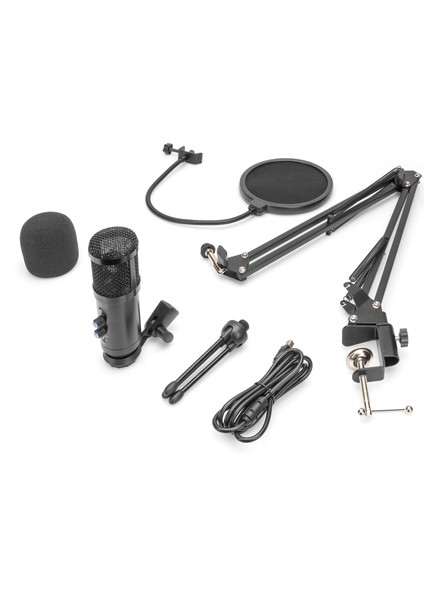 Mikrofon Standı ve Diğer Aksesuarlar ile Plug & Play (Tak ve Kullan) USB Kayıt Mikrofonu