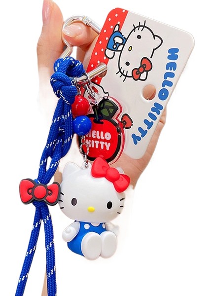 Sanrio Kt Kedi Ekose Balon Çiftler Anahtarlık Araba Anahtarlık Kolye Küçük Hediyeler (Yurt Dışından)