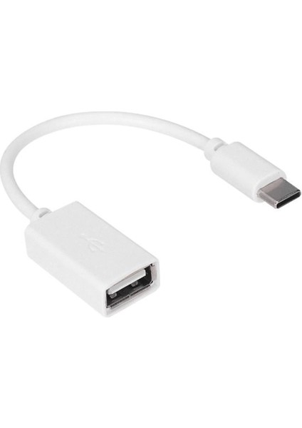 Beyaz USB Dişi To Type-C Erkek Otg Çevirici