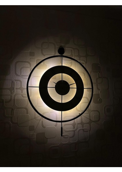 Metal Camlı Duvar Saati (60X80 cm Büyük Boy) Işıklı Gerçek Cam Duvar Saati Modern Tasarım modelleri