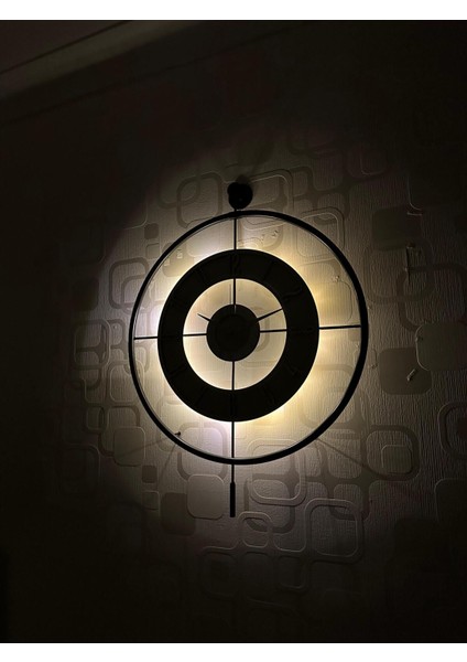 Metal Camlı Duvar Saati (60X80 cm Büyük Boy) Işıklı Gerçek Cam Duvar Saati Modern Tasarım indirimleri