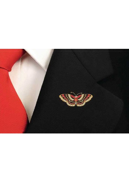 Kelebek Pin Bros Metal Yaka Rozeti