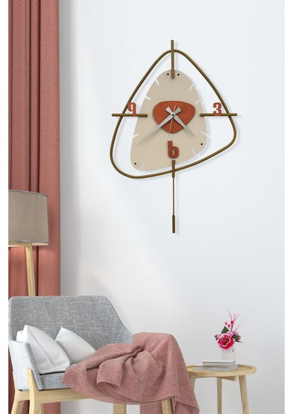 Color Clock - Metal Dekoratif Duvar Saati - Bohem Saat - Ev Ofis Salon Duvar Saatleri - CC007-1