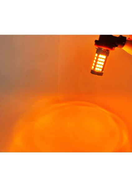 H11 Sis Farı Için Özel LED Ampul 66 Ledli Mercekli Turuncu