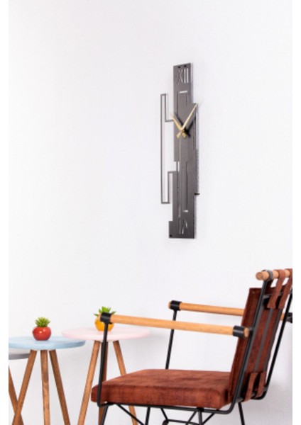 Pearl Metal Siyah Duvar Saati 1,5 mm Kalınlık 48X17 cm modelleri