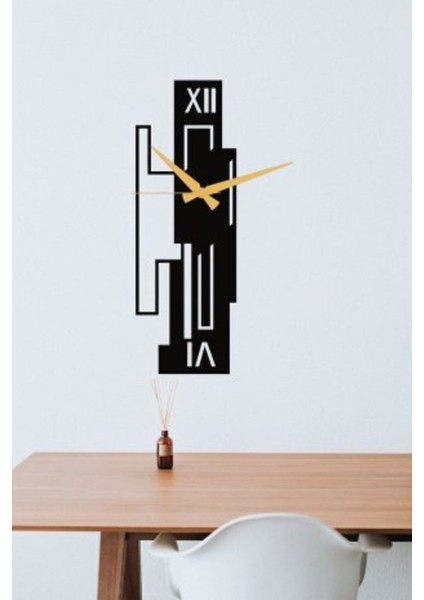 Pearl Metal Siyah Duvar Saati 1,5 mm Kalınlık 48X17 cm indirimleri