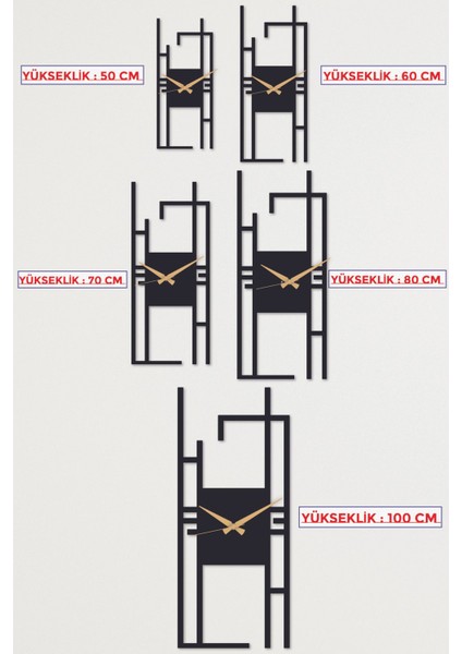 Carisma Metal Siyah Dikdörtgen Duvar Saati - Ev / Ofis Saati - Hediye Saat - 60 x 26 cm indirimleri