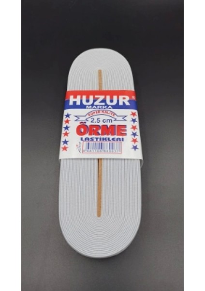 Beyaz - 2.5cm Paça Lastik Geniş 10MT. (4887)