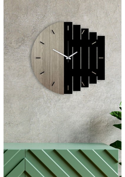 Dekoratif Modern Ahşap Duvar Saati Ritim