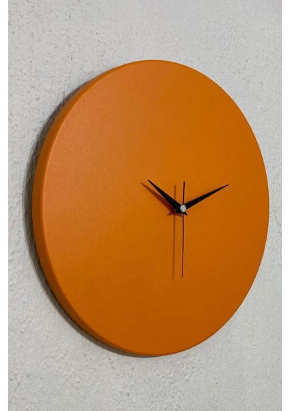 Round Mandalin Model Modern Metal Sıvama Akar Sessiz Mekanizmalı Duvar Saati (30*30CM)! fırsatları