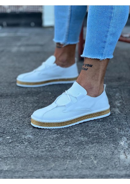 D-Beyaz Erkek Casual AYAKKABI-WG015