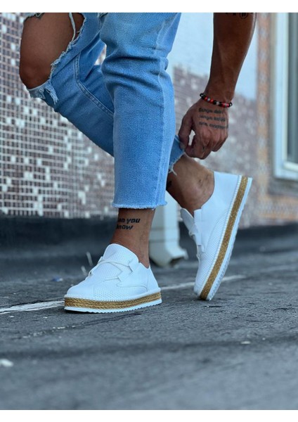 D-Beyaz Erkek Casual AYAKKABI-WG015