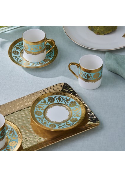 Gülfem 6 Kişilik Kahve Fincan Takımı Mavi 90 ml fiyatları