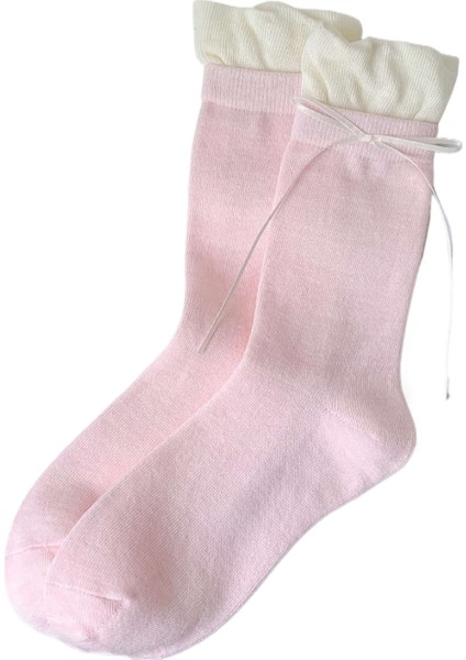 Koreli Kız Çorapları Ilkbahar ve Sonbahar Ipli Yüz Öğrenci ile Tatlı Çorap Kemiksiz Tatlı Rulo Çorap Kadın (Yurt Dışından)