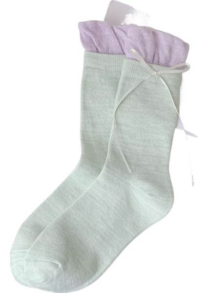 Koreli Kız Çorapları Ilkbahar ve Sonbahar Ipli Yüz Öğrenci ile Tatlı Çorap Kemiksiz Tatlı Rulo Çorap Kadın (Yurt Dışından)