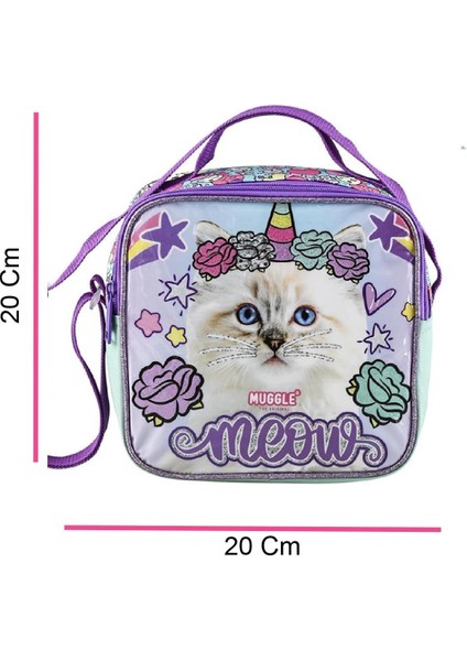 Pretty Cat Meow Termoslu Beslenme Çantası Mor (MU-9025) fiyatları