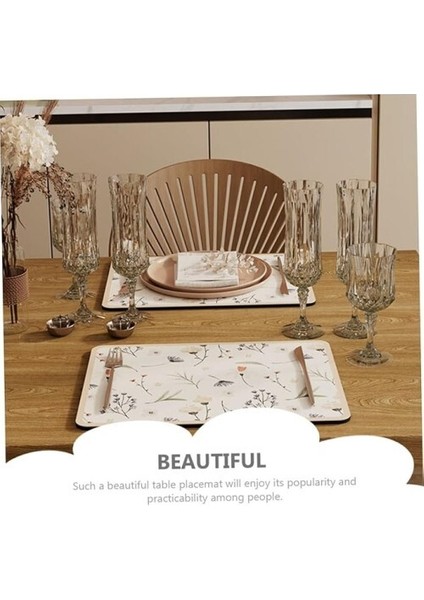 Çiçekli Kaymaz Servis Matı modelleri