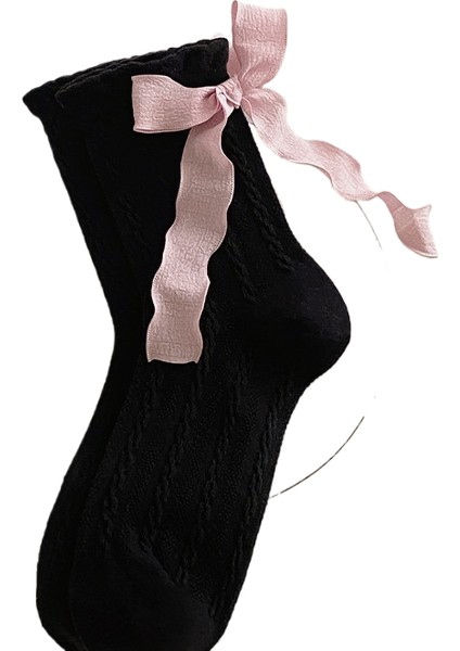 Koreli Kız Çorapları Ilkbahar ve Sonbahar Ipli Yüz Öğrenci ile Tatlı Çorap Kemiksiz Tatlı Rulo Çorap Kadın (Yurt Dışından)