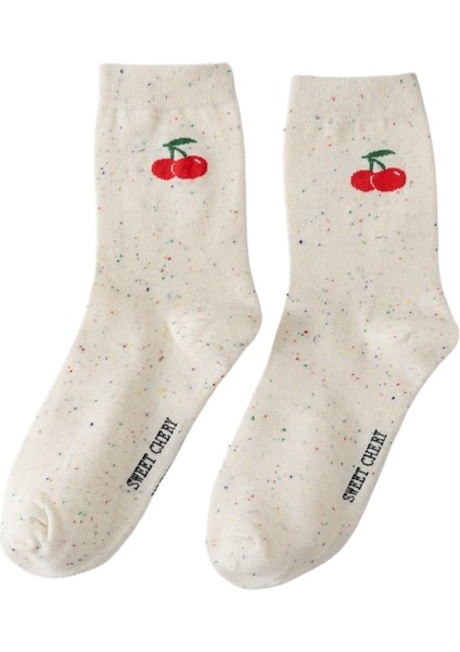 Koreli Kız Çorapları Ilkbahar ve Sonbahar Ipli Yüz Öğrenci ile Tatlı Çorap Kemiksiz Tatlı Rulo Çorap Kadın (Yurt Dışından)