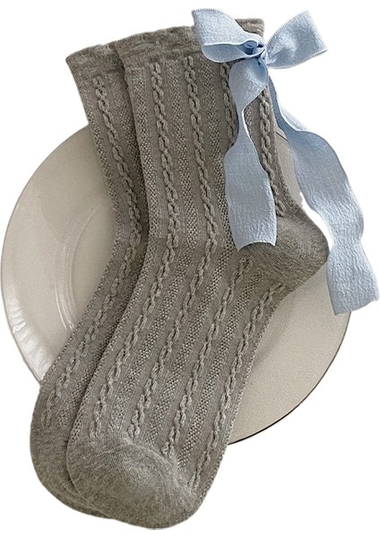 Koreli Kız Çorapları Ilkbahar ve Sonbahar Ipli Yüz Öğrenci ile Tatlı Çorap Kemiksiz Tatlı Rulo Çorap Kadın (Yurt Dışından)