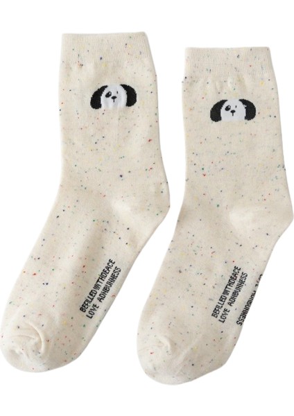 Koreli Kız Çorapları Ilkbahar ve Sonbahar Ipli Yüz Öğrenci ile Tatlı Çorap Kemiksiz Tatlı Rulo Çorap Kadın (Yurt Dışından)