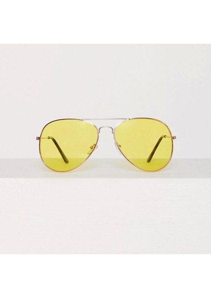 Unisex Gold Metal Çerçeveli Damla Gözlük (Kutulu) modelleri