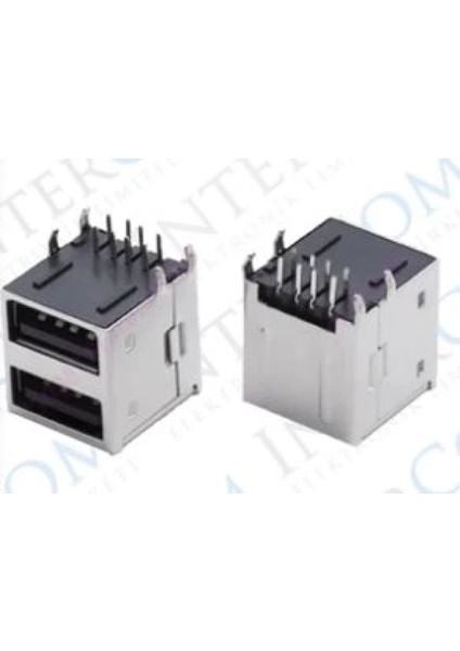 USB 2.0 Şase A Dişi Ikili 90 Mavi (IC-265E) (4887)