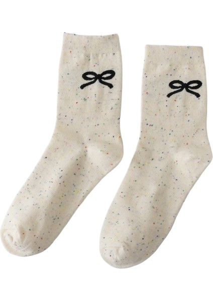 Koreli Kız Çorapları Ilkbahar ve Sonbahar Ipli Yüz Öğrenci ile Tatlı Çorap Kemiksiz Tatlı Rulo Çorap Kadın (Yurt Dışından)