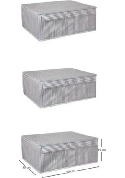 Baza Altı Boy Çok Amaçlı Düzenleyici Kutu Organizer Cırt Cırtlı Hurç 19CM x 40CM x 50CM (5 Adet)