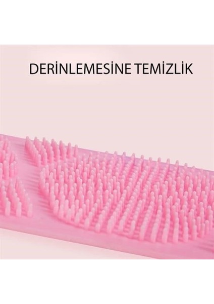 Çift Taraflı Banyo Hamam Lifi Silikon Masajlı Yumuşak Duş Lifi Uzun Ömürlü Hazır Banyo Keses
