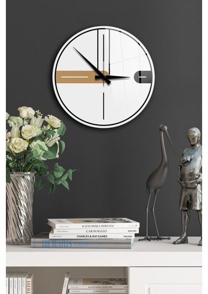 Cam Duvar Saati Yuvarlak 1041 30 x 30 cm