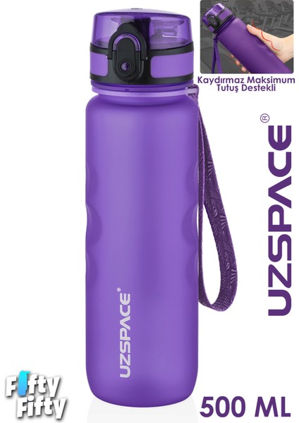 500 ml Kaydırmaz Maksimum Tutuş Destekli Tritan Su Matarası -FFUZ1215NEW