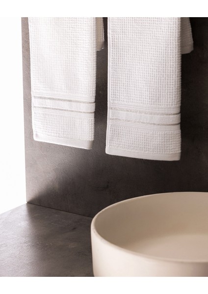 Alissa 2'li %100 Pamuk El Havlusu - Beyaz fiyatları