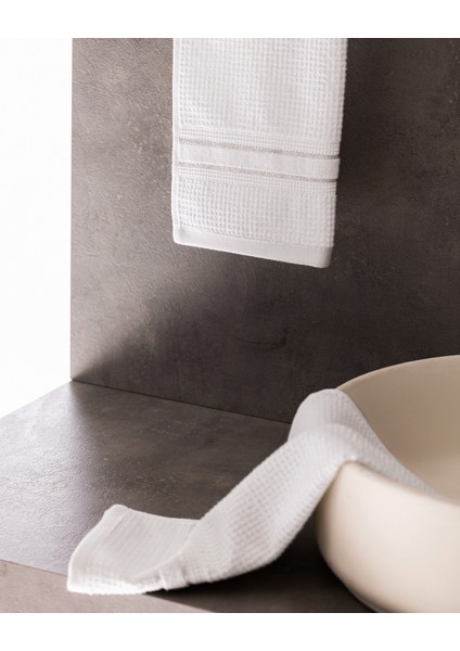 Alissa 2'li %100 Pamuk El Havlusu - Beyaz modelleri