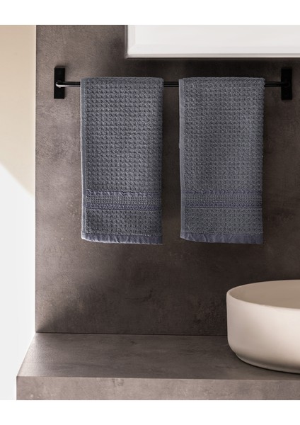 Alissa 2'li %100 Pamuk El Havlusu - Lacivert