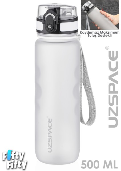 500 ml Kaydırmaz Maksimum Tutuş Destekli Tritan Su Matarası -FFUZ1215NEW