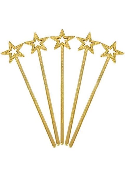 Altın Renk Yıldız Peri Asası Peri Değneği 34 cm 1 Adet (4887)