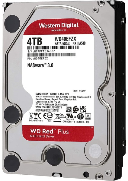 Red 4tb 5400RPM 256MB Sata3 6gbit/sn WD40EFZX Nas Sabit Disk
