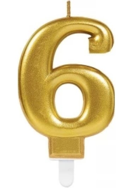 6 Rakam Mum Gold Renk (4887)