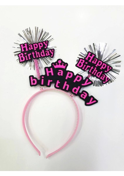 Happy Birthday Neon Renk Doğum Günü Tacı 12 Adet (4887) indirimleri