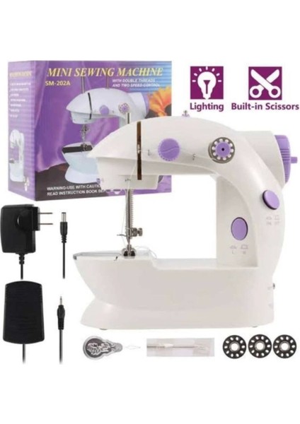 Dikiş Makinesi Sew Whiz Elektrikli Veya Pille Çalışabilen Çift Kademeli Işıklı Mini fiyatları