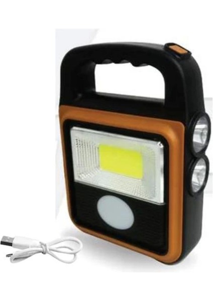 Taşınabilir 4 Farklı Fonksiyonlu Güneş Enerjili ve USB ile Şarj Olabilen Portatif LED Işıldak HS-8020 (4887)
