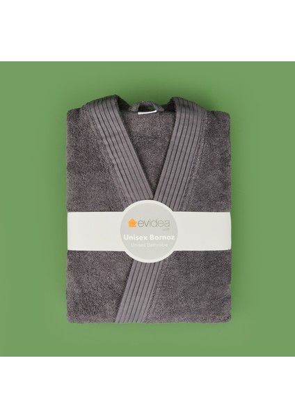 Soft Premium Unisex Bornoz - Antrasit - S / M