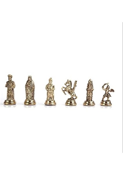 Orta Boy Metal Osmanlı-Bizans Satranç Takımı Parlak ve Mermer Desenli Sandıklı Mdf Tahtası (36X36X6 Cm.) modelleri