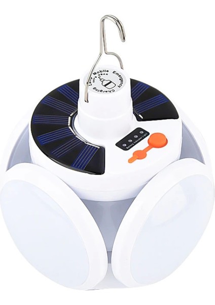 Premıo PR-2038 Solar Panelli Şarjlı Çift Bataryalı 5li Katlanabilir Acil Durum Kamp Lambası (4887)