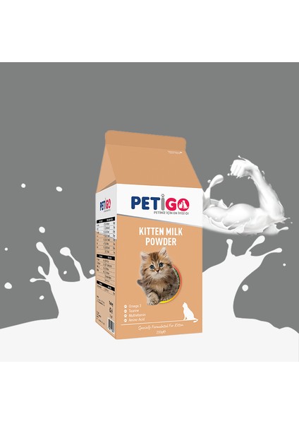 Yavru Kedi Süt Tozu – Yeni Doğmuş Annesiz Kediler İçin Besleyici Mama Takviyesi
