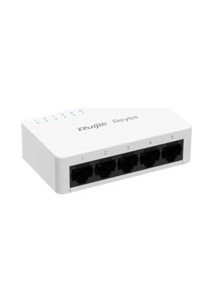 RG-ES05F 5 Portlu, 10/100 Fast Ethernet, Tak Çalıştır Switch, Plastik Kasa