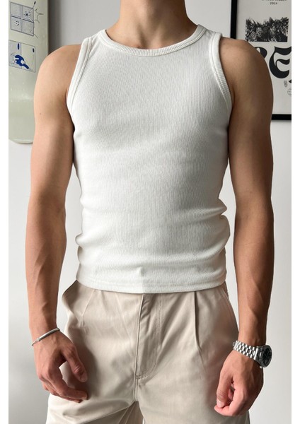 Atelier Premium Basic Ekru Top Tank Atlet